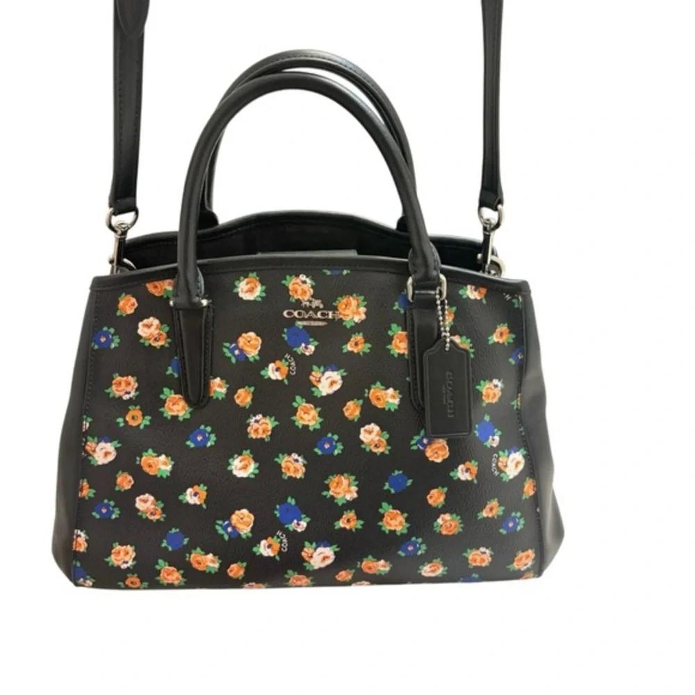 COACH F 57629 FLORAL MULTI CILOR TOTE HANDBAG SHOULDER bag